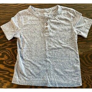 Boy's Falls Creek Tee Shirt Henley Heather Gray (823)